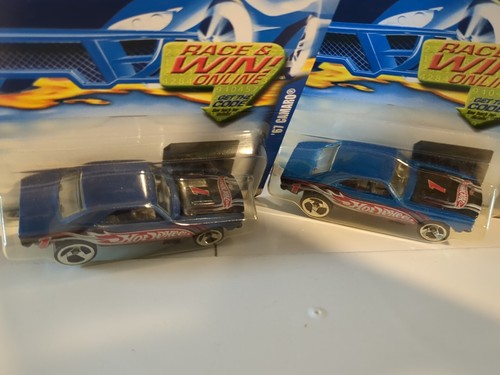 HOT WHEELS RACING "1967 CAMARO" 2002 Coll#139 Error 2 Cars Different Paint Rare - Picture 8 of 12