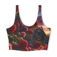 Black Panther Floral Chase sports bra all-over print