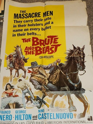 #ad THE BRUTE AND THE BEAST ONE SHEET POSTER 69 20 Franco Nero George Hition 1968 $19.95