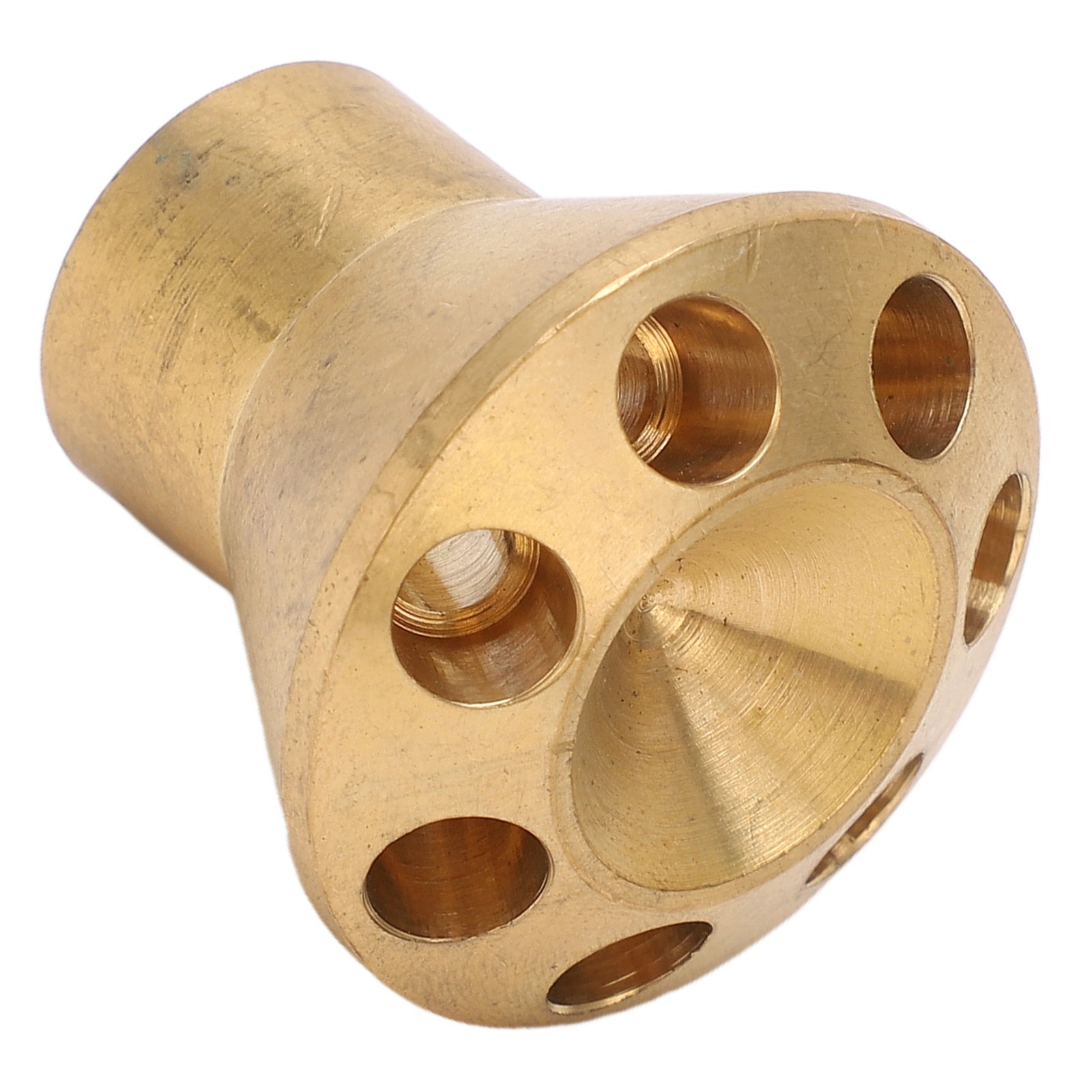 Refrigerant Distributor Brass 12.8mm Inlet 6.5mm Outlet 7 Holes For Machine Equi