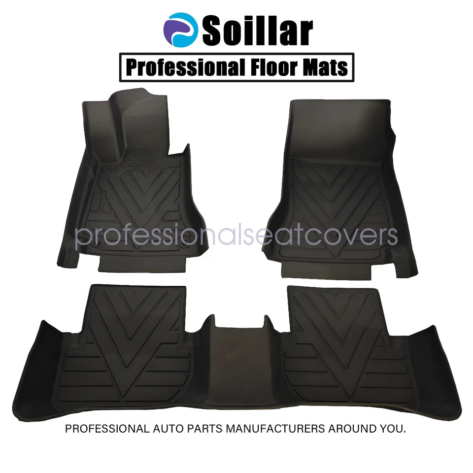 For 2007-2014 Mercedes-Benz C Class W204 S204 TPE Front & Rear Floor Mats Liners - Image 2 of 4
