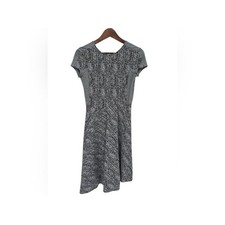 Stella McCartney Tweed Fit & Flare Dress Gray Black IT 36 US XS Designer