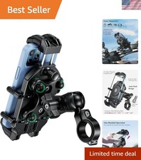 BRCOVAN Aluminum Alloy Motorcycle Phone Mount with Vibration Dampener BLACK