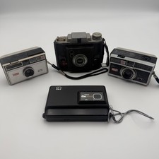 Kodak Instamatic 304 100 Disc 6000 Ansco Flash Clipper Vintage Camera Lot 4