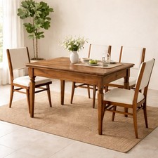 Tavolo Antico a Libro Direttorio Gambe Troncopiramidali Noce Francia XVIII Sec