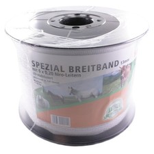 500m Weidezaunband PE Breitband 13mm 6x0,20 NiRo wei&szlig; Elektrozaun Pferdezaun NEU