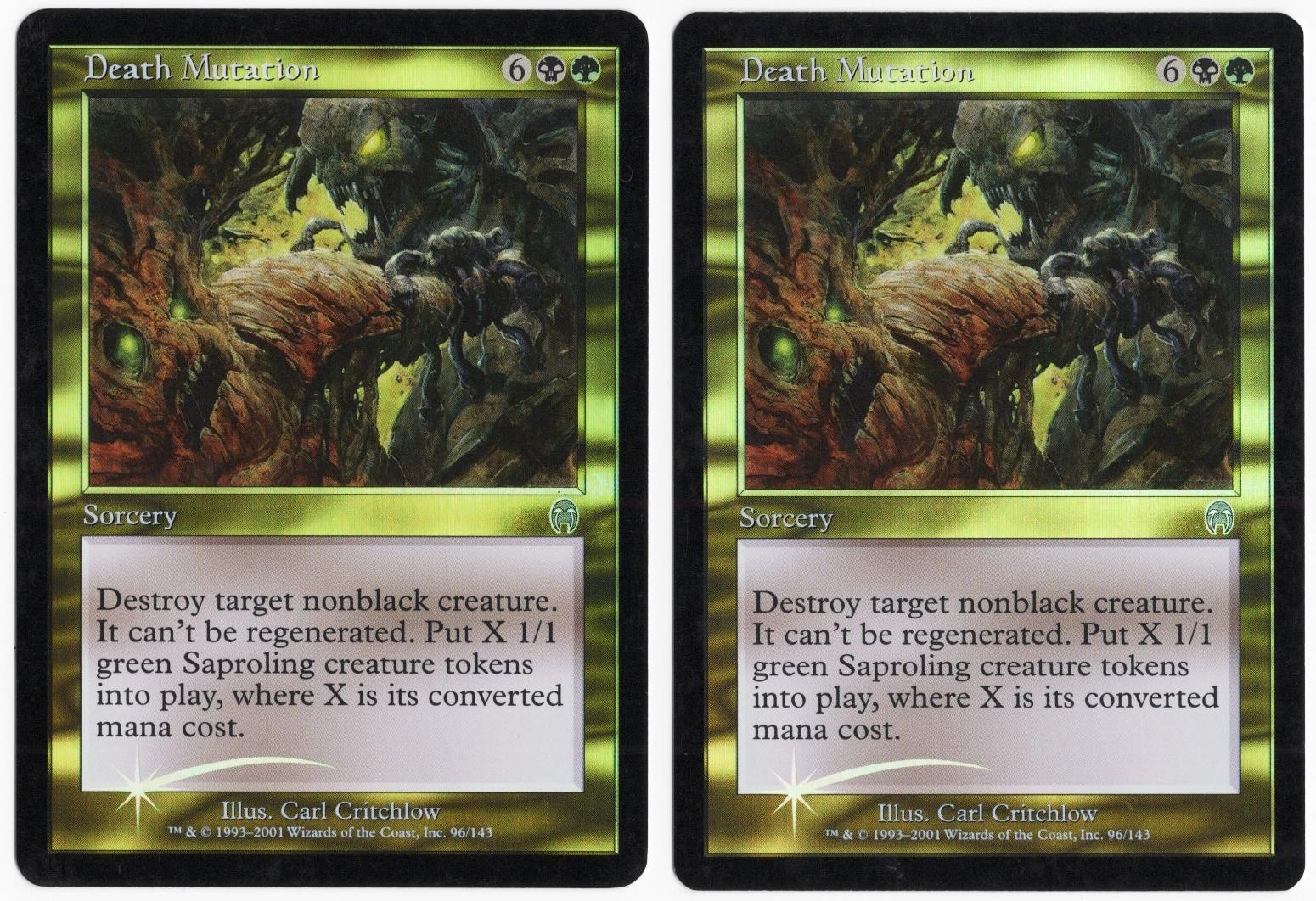 Death Mutation x2 2x 2001 Apocalypse FOIL Multi-Color Unc Sorcery MTG NM AZ1