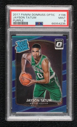 2017-18 Panini Donruss Optic Rated Purple Prizm Jayson Tatum #198 Rookie RC 07sm