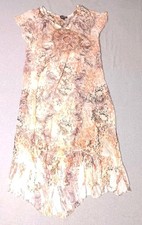 Max And K Flutter Sleeve Sher Mesh Overlay Maxi Dress Womens Size XL Multicolor