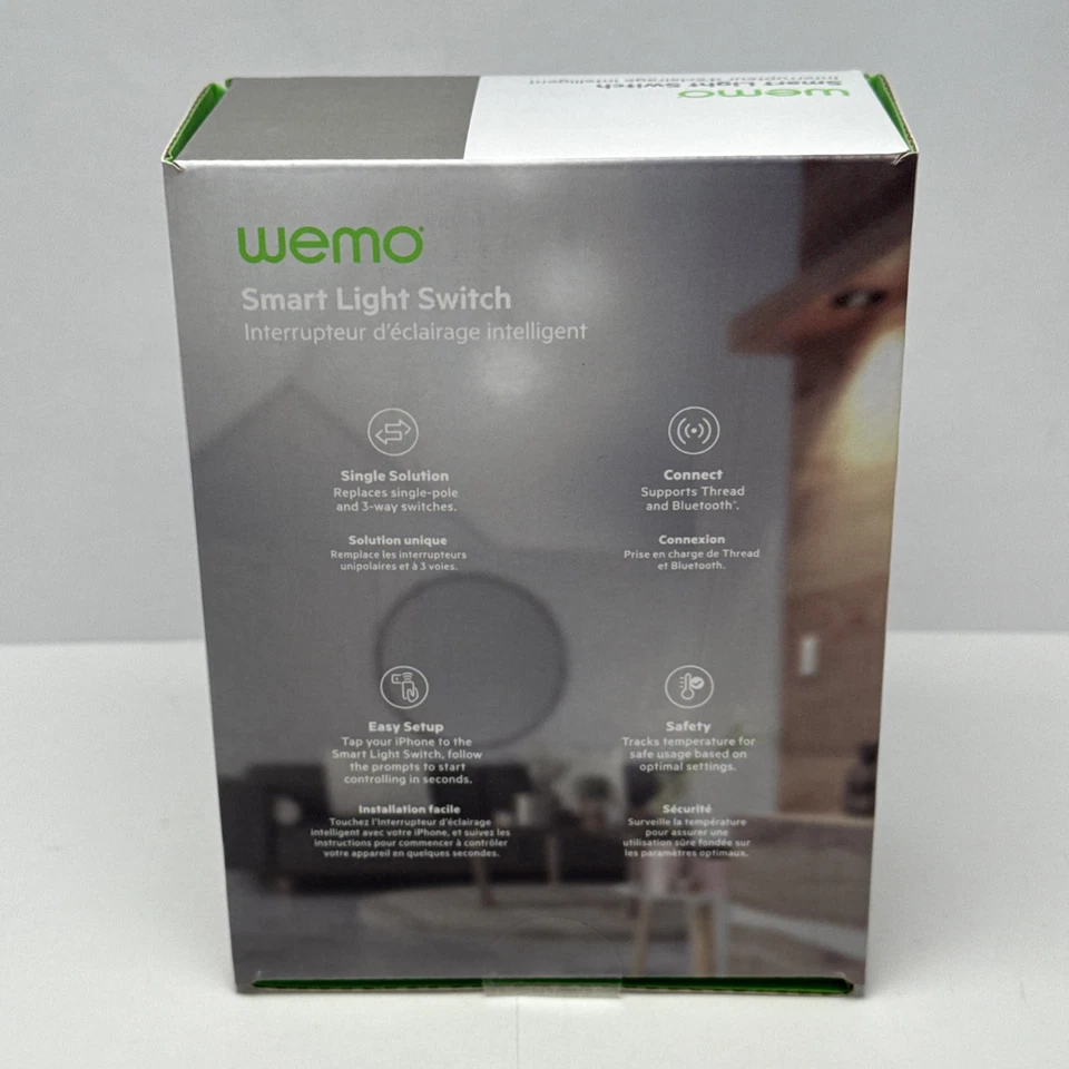 WEMO Wi-Fi Smart Light Switch Apple Home Kit White New Sealed - Image 2 of 4