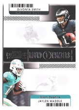 2021 Panini Contenders #RN-DSM DeVonta Smith / Jaylen Waddle Round Numbers