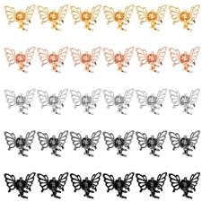 30 Pcs Small Butterfly Hair Accessories: Tiny Mini Claw Clips in Rose Gold, Silv