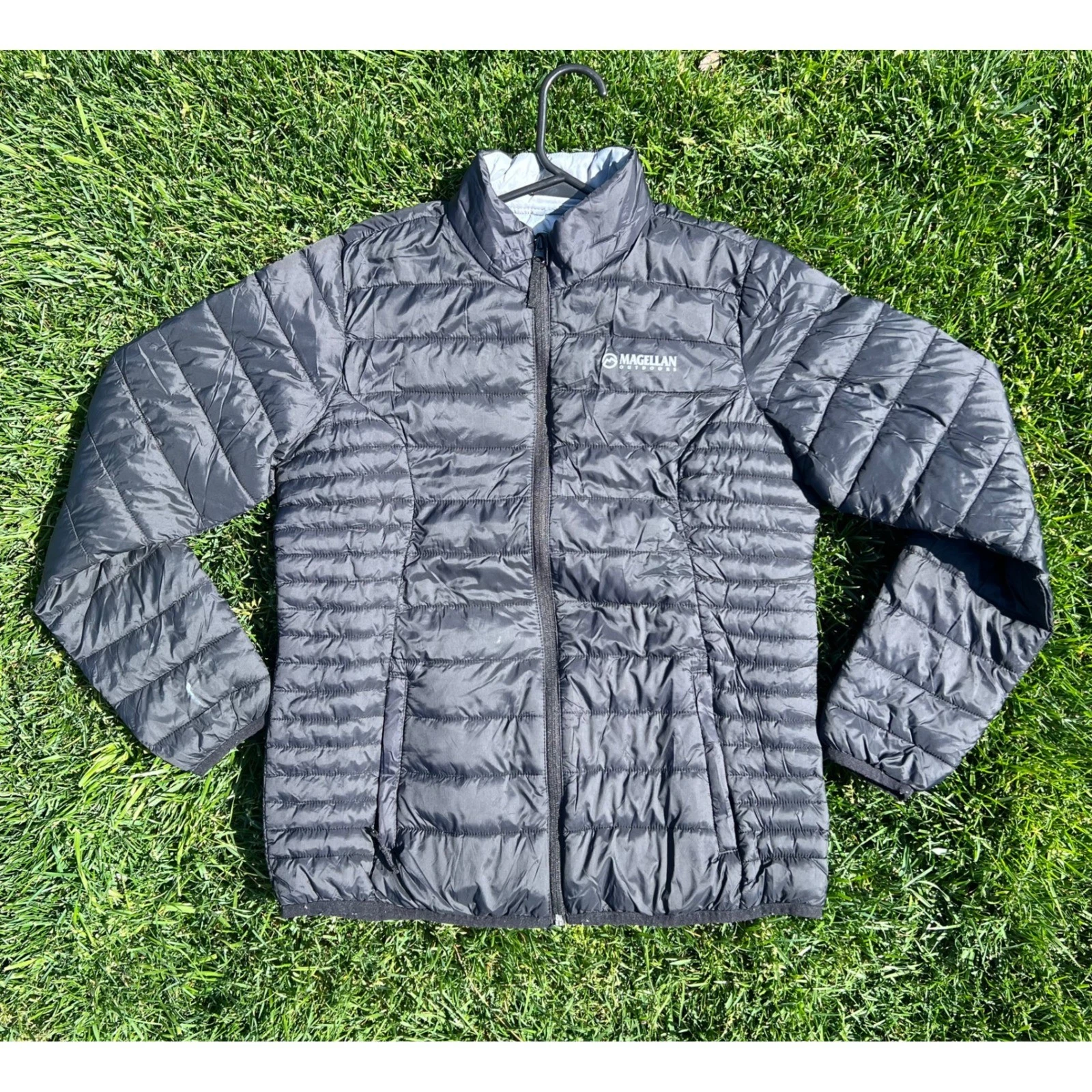 Magellan Outdoors Kids XL 16 Black Water Resistant Quilted Puffer Jacket Coat