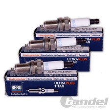 3x BERU ZÜNDKERZE ULTRA PLUS TITAN UPT15P für SMART FORTWO 451 Coupe Cabrio