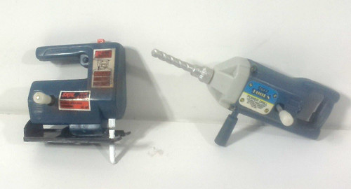 Set of 2 Skil Jigsaw & Tuff Tools Power Drill Mini Wind Up Motor VTG 1988