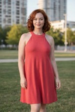 NWT Torrid Mini Rib Trapeze Dress American Beauty Red Swing Knee Length Size 3X