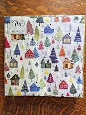 Boston International IHR 3-Ply Luncheon Paper Napkins, 6.5" Winter Village