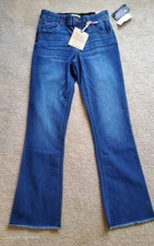 Democracy Bitty Ab Technology Ink Blue Frayed Jeans Sz4