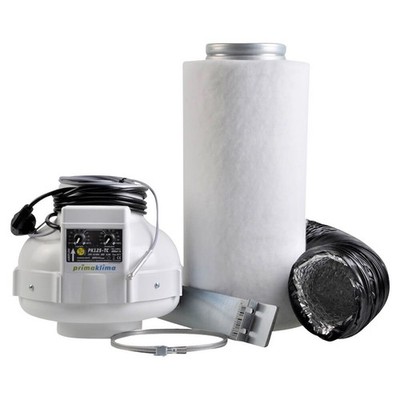 Abluftset Prima Klima PK125-TC 400m³/h Drehzahl und Klimaregler + Filter