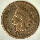 1876 Bronze Indian Head Cent Cleaned 1c Coin You Grade Circulated Good Condition