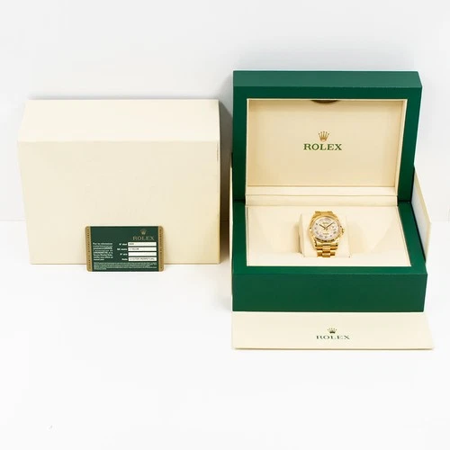 2013年 Rolex デイデイト 36、118238、イエローゴールド、パヴェダイヤモンドローマンダイヤル、プレサイド... - 画像10/10