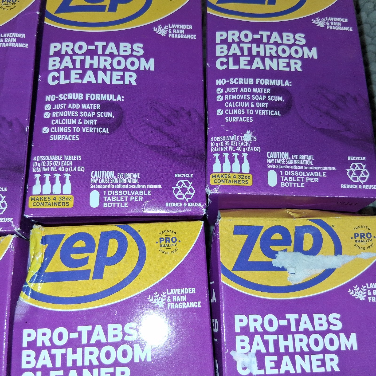 12x Zep Pro Tabs Bathroom Cleaner ,  New , Boxes Have Wear And Tear , READ