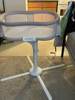 HALO Convertible Bedside Sleeper Bassinet, Breathable Mesh, Stand, Gray/White — photo 3