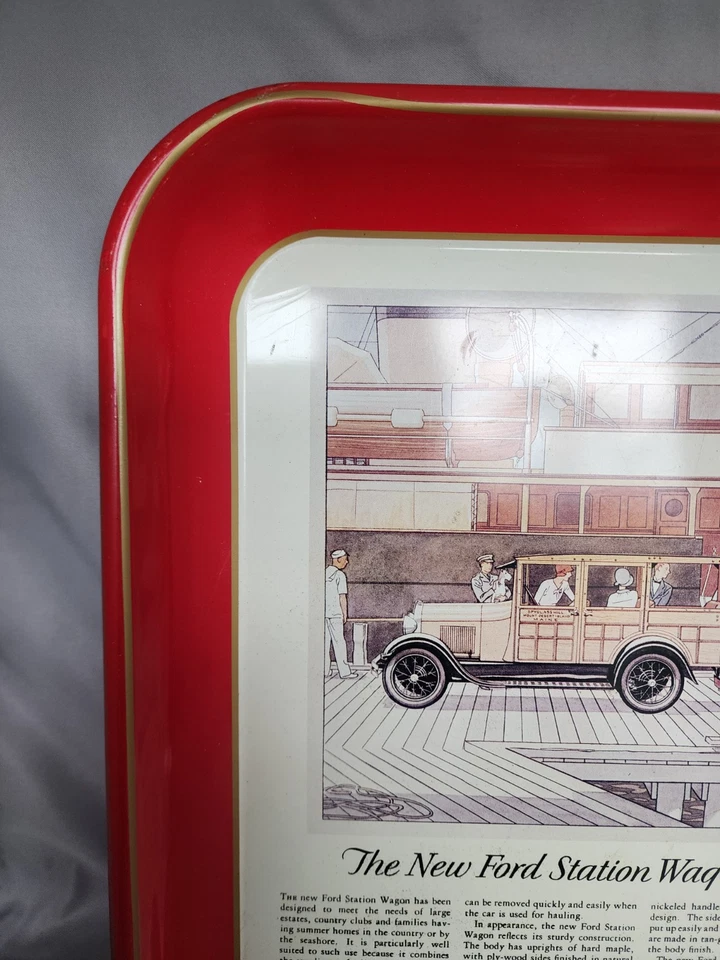 Ford Metal Tray The New Ford Station Wagon Advertising Tray  A 18 - Image 2 of 4