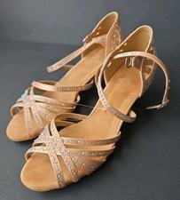 DanceandSway Women s Rhinestone Latin Ballroom Dance Shoes - Size US 9.5 / EU 41
