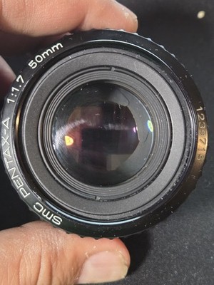 SMC PENTAX A 50 MM  F 1.7  PRIME CAMERA LENS FITS PENTAX K Mt 230 48 73 Code C16