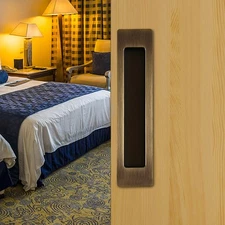 Recessed Square Door Handle Minimalist Design Sliding Doors and Push-Pull Doors