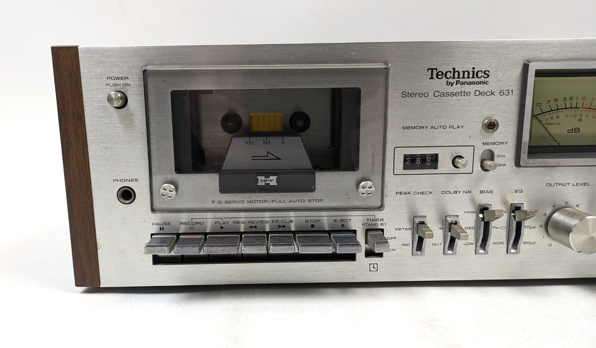Technics Stereo Cassette Deck RS-631 ~ PLAYBACK TESTED ONLY ~ For