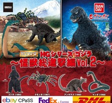 HG Series Godzilla Monsters All-Out Attack Vol2 Comp Set of 4Capsule toy NEW JP