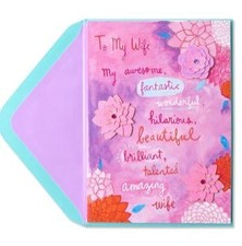 FOR WIFE "Amazing mom & my best friend" PAPYRUS MOTHER'S DAY CARD 3D HM
