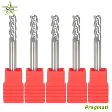 5 Pcs 3/16" 3 Flute 2" Overall Length Regular Carbide End Mill New