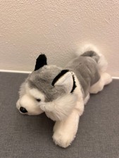 GALERIA KAUFHOF BOB DER BÄR STOFFTIER PLÜSCH KUSCHEL TIER HUSKY liegend 35 cm