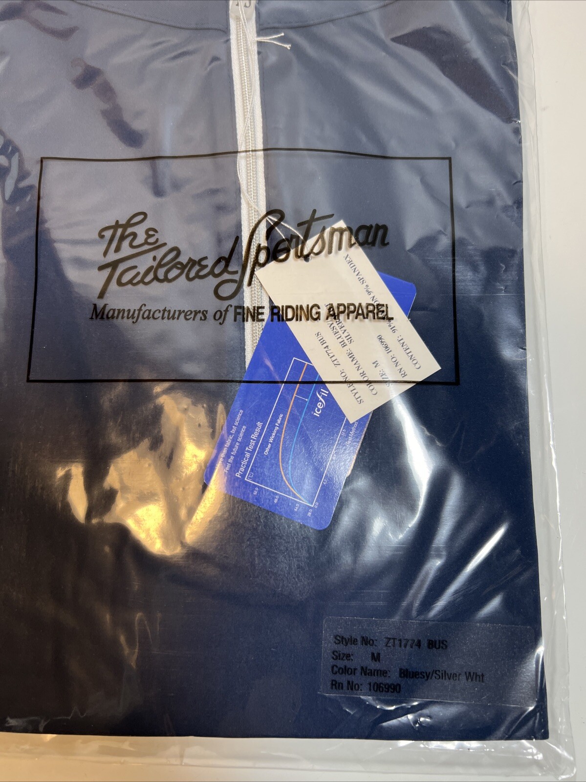 The Tailored Sportsman Icefil Long Sleeve Riding Shirt Bluesy/ Silver Medium 