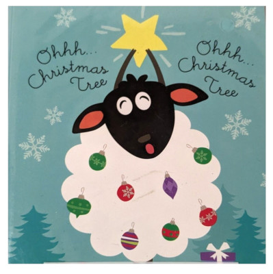 Christmas Note Cards Sheep Lamb Tree Art, Blank Inside, 8 Ct, Oh Christmas Tree