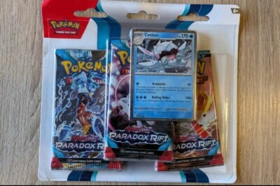 Pokémon TCG Scarlet & Violet: Paradox Rift 3-Pack Blister - Cetitan (engl.) NEU