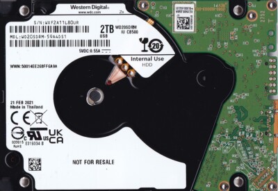 WD20SDRM-59A4DS1 s/n: WXF2A1 FEB / 2021 Thailand 2TB USB-C 2.5'' WESTERN DIGITAL
