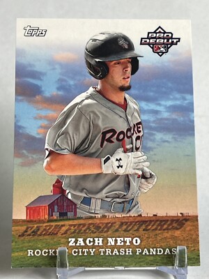 Zach Neto 2023 Topps Pro Debut Farm Fresh Futures FF-15 Rocket City Trash Pandas