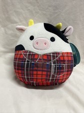 NWT Squishmallows Connor Cow With Red Flannel 2022