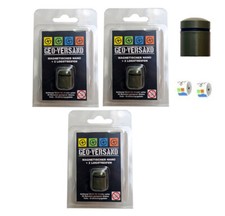 3x Green Magnetic Nano Geocache Hide 6 Log Strips Tiny Small Cache