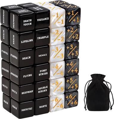 48 Pieces Mtg Counter Token Dice Counters Marble Keyword Counters Life Counter T