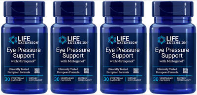 EYE PRESSURE SUPPORT with MIRTOGENOL 4 BOTTLES 120 Veg Capsule LIFE EXTENSION