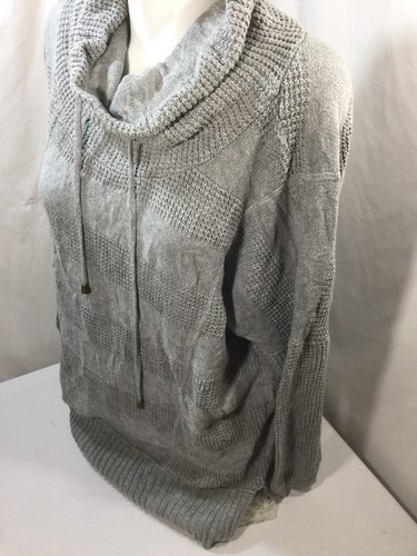 lane bryant Women Sweater Cotton Relaxed Gray Long Sleeve Size 14/16 Knitted - 第 6/12 張圖片