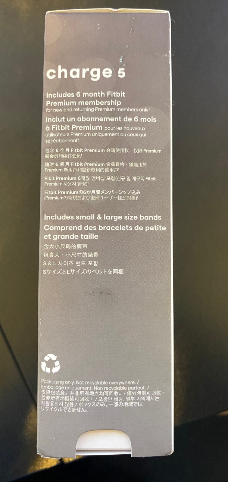 Fitbit Charge 5 Fitness & Health Tracker Black/Graphite Stainless