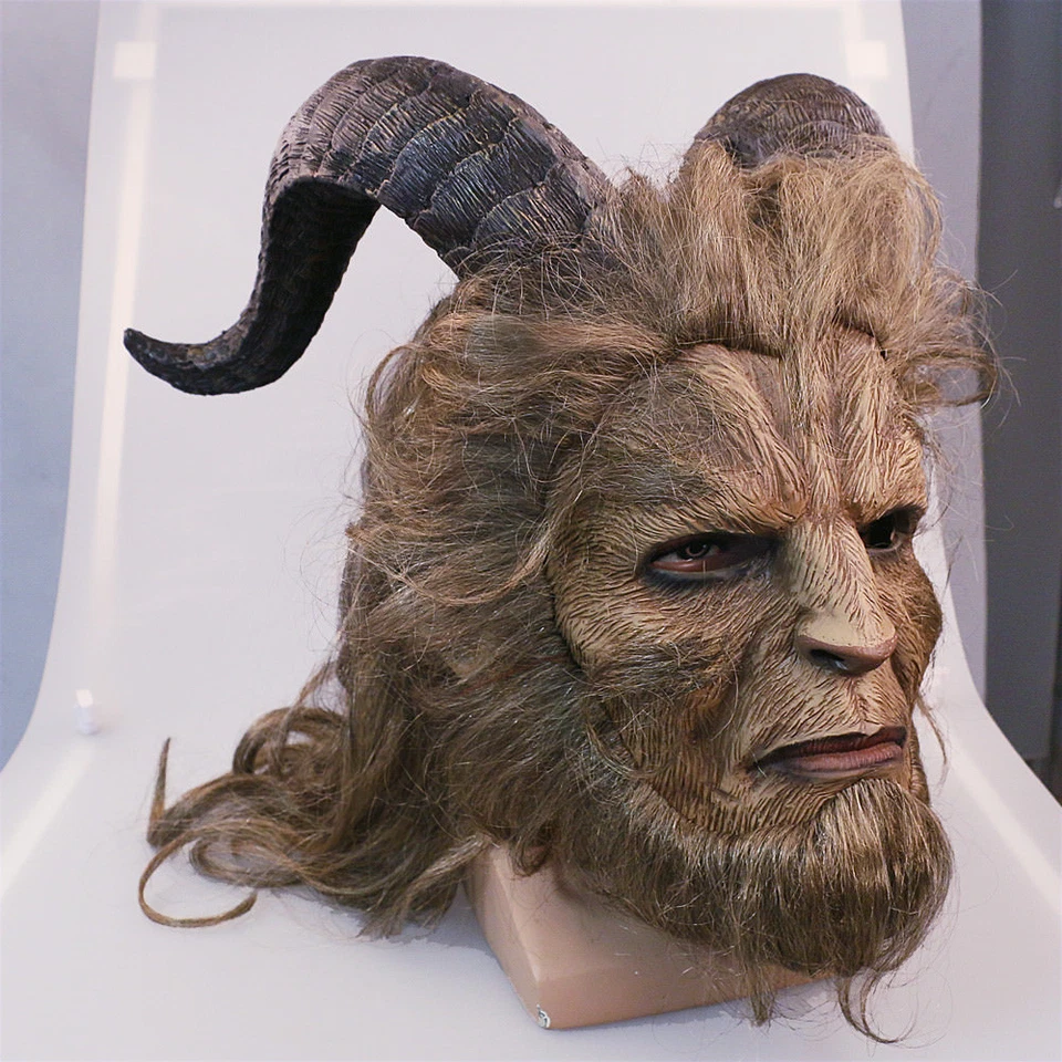 Cosplay Beauty And The Beast Mask Prince Mask  Horror Beast Mask Halloween Props - Image 2 of 4