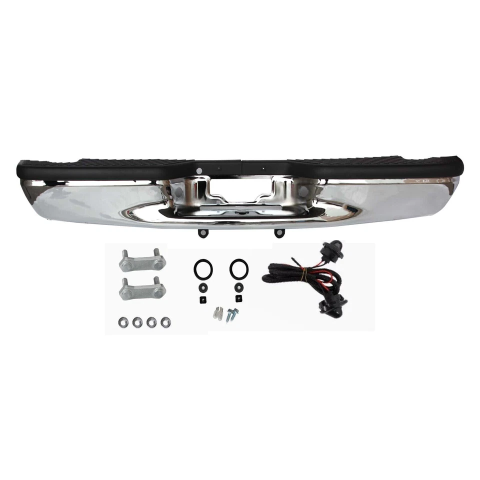 New Chrome Rear Step Bumper Assembly For 1997-2003 Ford F-150 F150 Flareside Foto 2 de 4