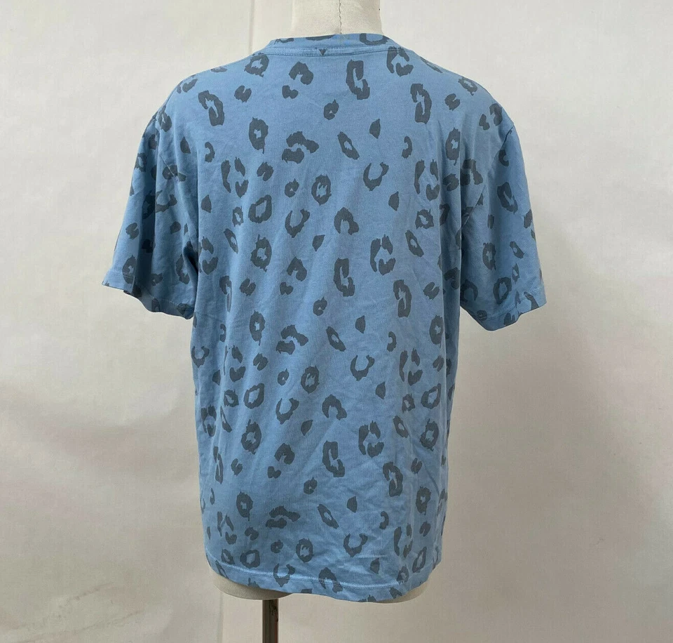 Camiseta para mujer Obey Academic Powder azul leopardo talla S NUEVA Shepard Fairey Foto 2 de 2